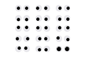 Googly eyes. Wobbly animated puppet, an Object Illustration by DG-Market
