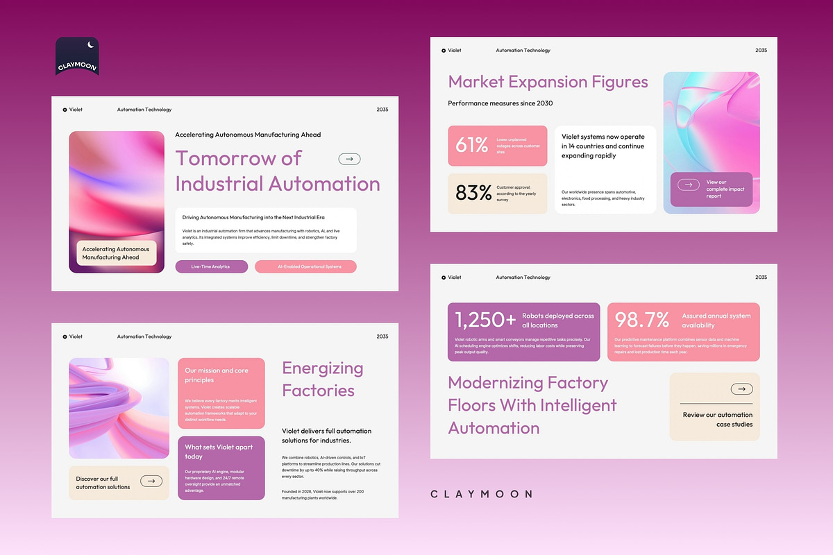 Violet Industrial Automation, a Presentation Template by Claymoon Lab (Photo 3 of 7)