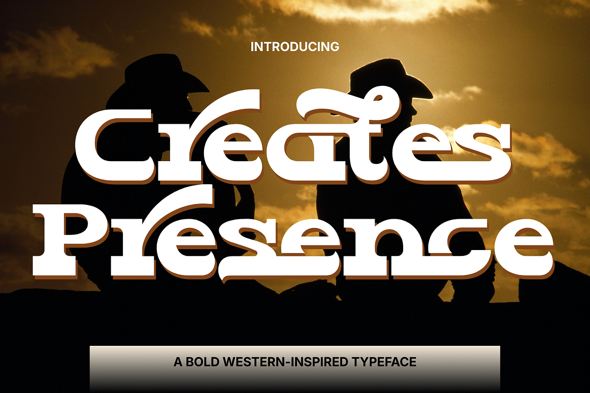 Creates Presence - Retro Font, a Slab Serif Font by 177Studio (Photo 1 of 8)