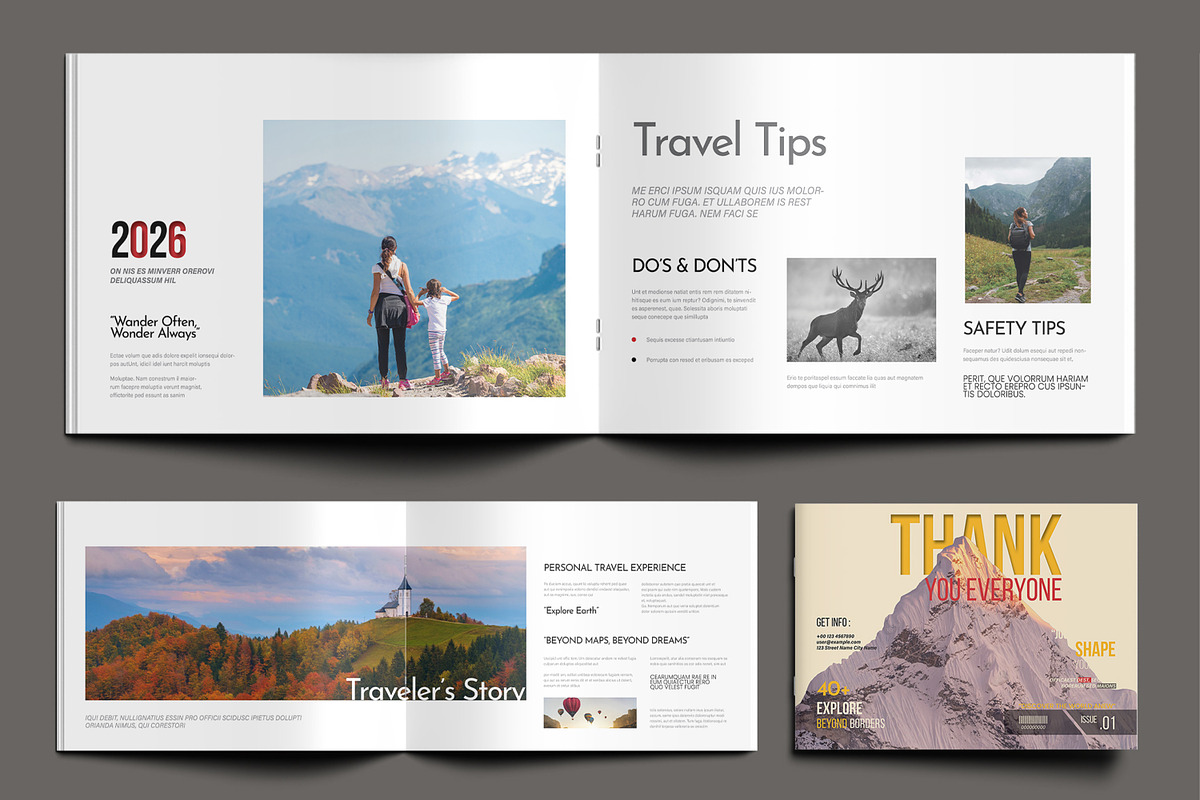 Travel Magazine Layout Print Ready, a Brochure Template by MightyDesign (Photo 6 of 9)