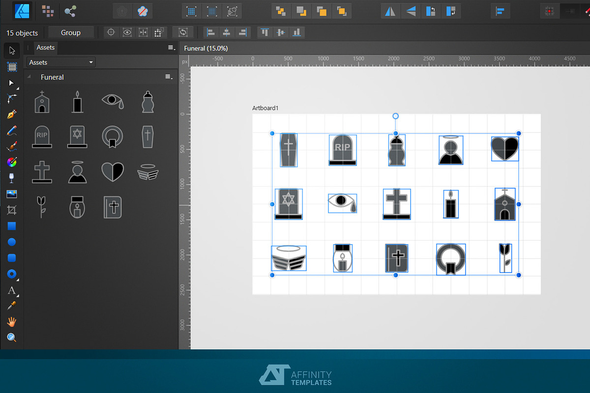 Affinity Designer Assets Bundle 3, a Decorative Illustration by Affinity Templates (Photo 6 of 13)