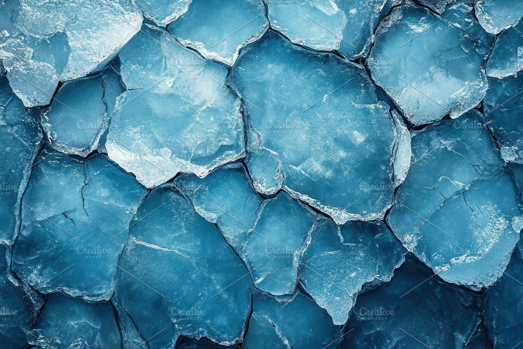 Ice fragments glisten under soft lig, a Photo by Tanuart