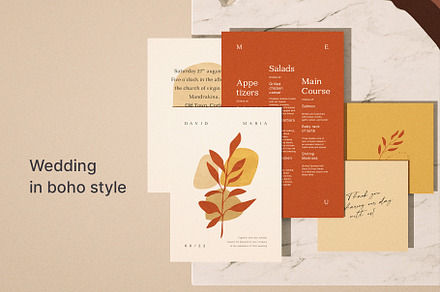 Boho Wedding Invitation, an Invitation Template by BigWeek