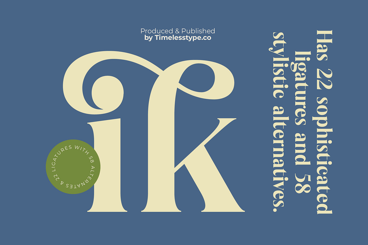 Keyalog Evelzor Modern Bold Serif, a Serif Font by timelesstype.co (Photo 12 of 20)
