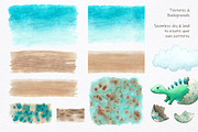 Watercolor Dinosaurs Collection, a Decorative Illustration by MariArtySpace (Thumbnail 6 of 12)