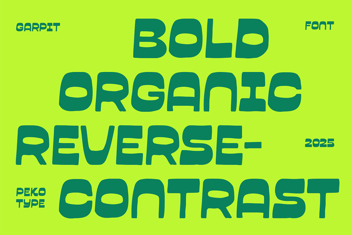 Garpit Organic Reverse Contrast Font, a Sans Serif Font by Pekotype (Photo 2 of 16)
