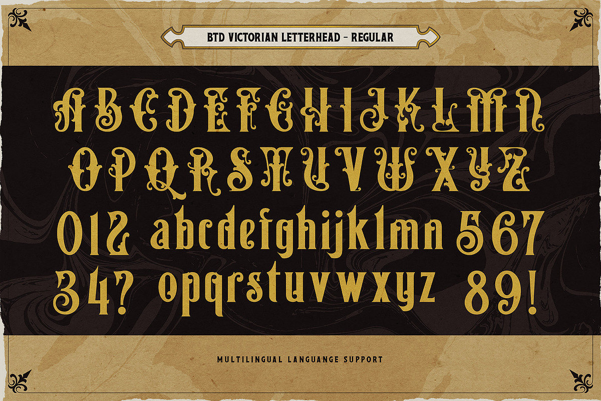 Victorian Letterhead, a Serif Font by Burntilldead (Photo 3 of 13)