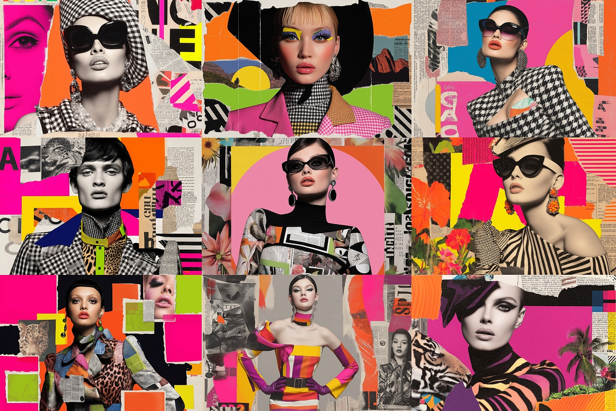 Avant Garden Fashion Collages, a Wallpaper Graphic by HipFonts (Photo 8 of 9)