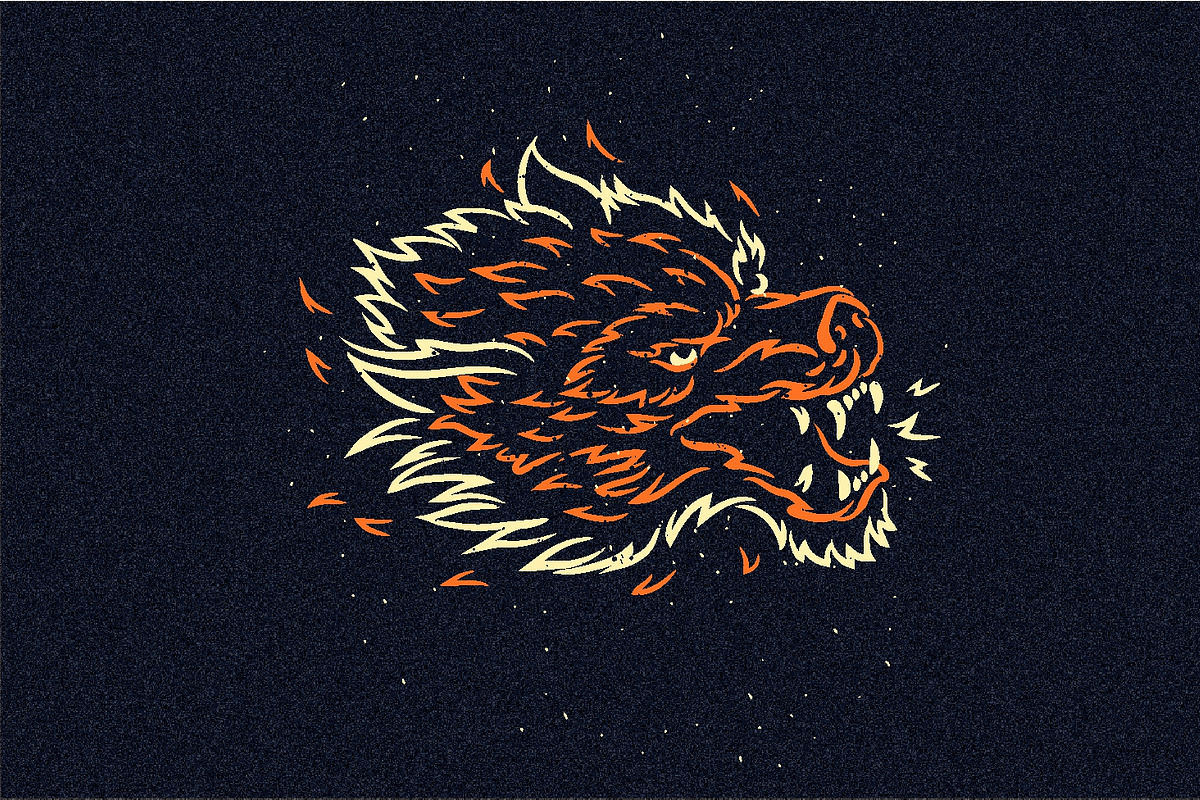 Head of Wild Beast - SVG,Vector,PNG, an Animal Illustration by Ben studio (Photo 8 of 13)