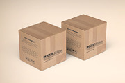 Square Kraft Paper Box Packaging, a Packaging Mockup by Ram Studio LLC (Thumbnail 13 of 16)