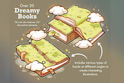Dreamy Books Stamp Brushes, a Brush Add-On by TheDoodleSweets (Thumbnail 3 of 6)