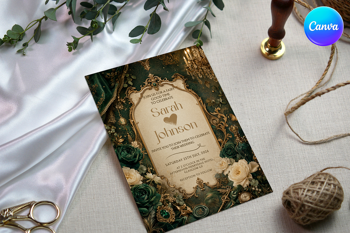 Luxury Wedding Invitation Template, an Invitation Template by InvitingStorys (Photo 3 of 12)