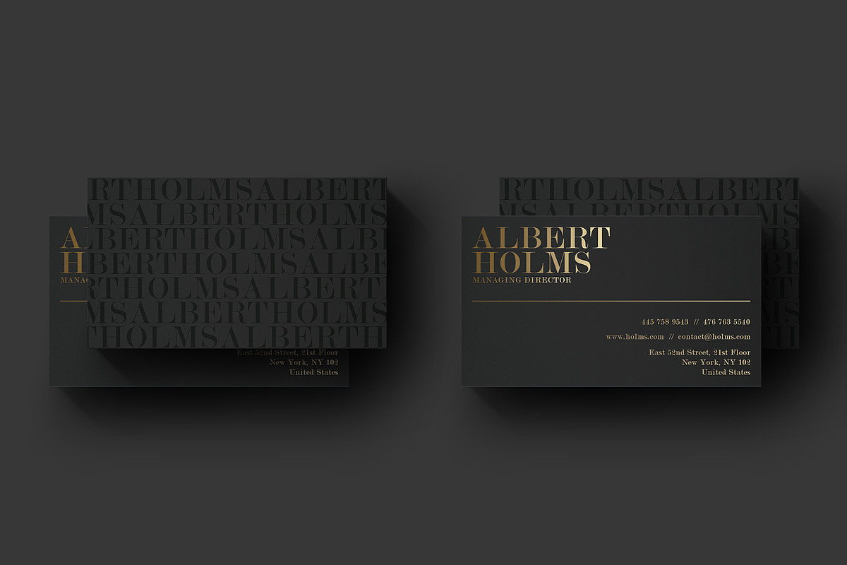 Luxury Black Business Card, a Business Card Template by Marvel (Photo 2 of 5)