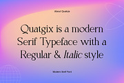 Quatgix Modern Serif, a Serif Font by merakistd (Thumbnail 2 of 12)