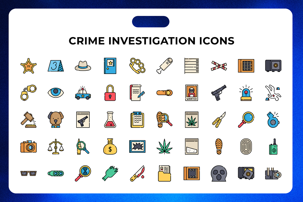 Crime Investigation Icons, an Icon by Wencory