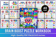 Brain Boost Puzzle Workbook | Logic, a Stationery Template by Mustafiz (Thumbnail 1 of 4)