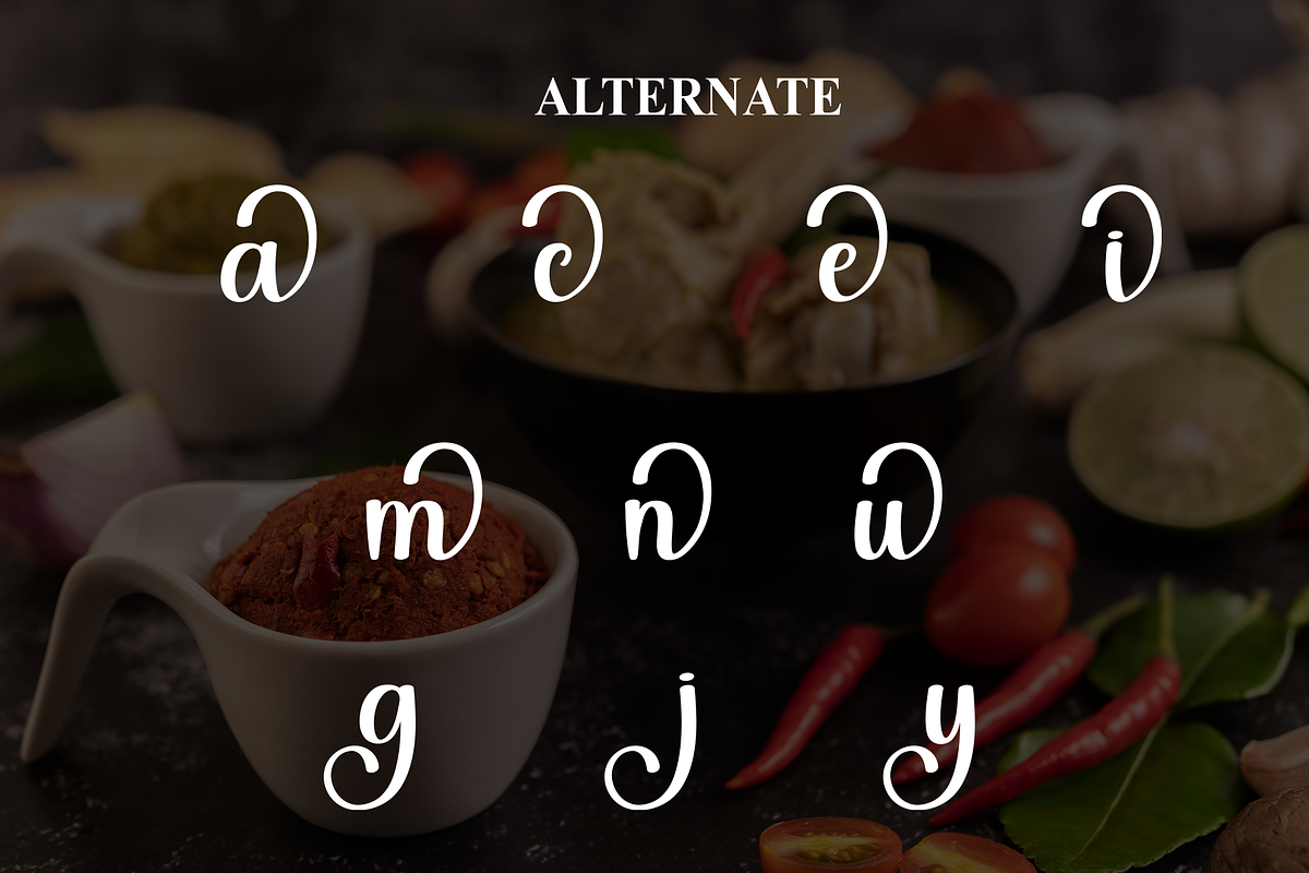 Spicy Cafe | Script Font, a Handwritten Font by Scratchones (Photo 8 of 9)