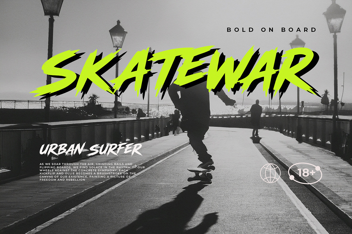 Temur Amorak Urban Bold Brush Font, a Handwritten Font by Maulana Creative (Photo 5 of 7)