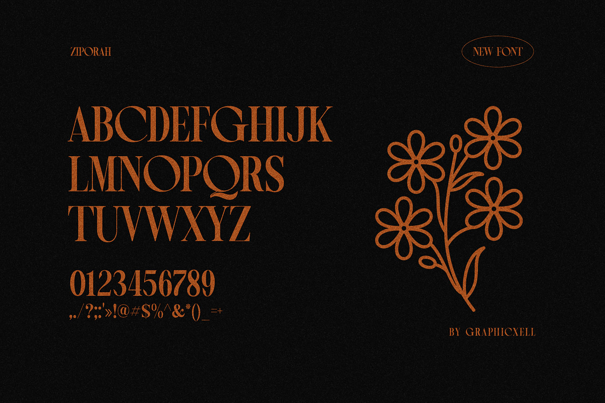 Ziporah Elegant Serif Font, a Serif Font by Graphicxell (Photo 10 of 10)