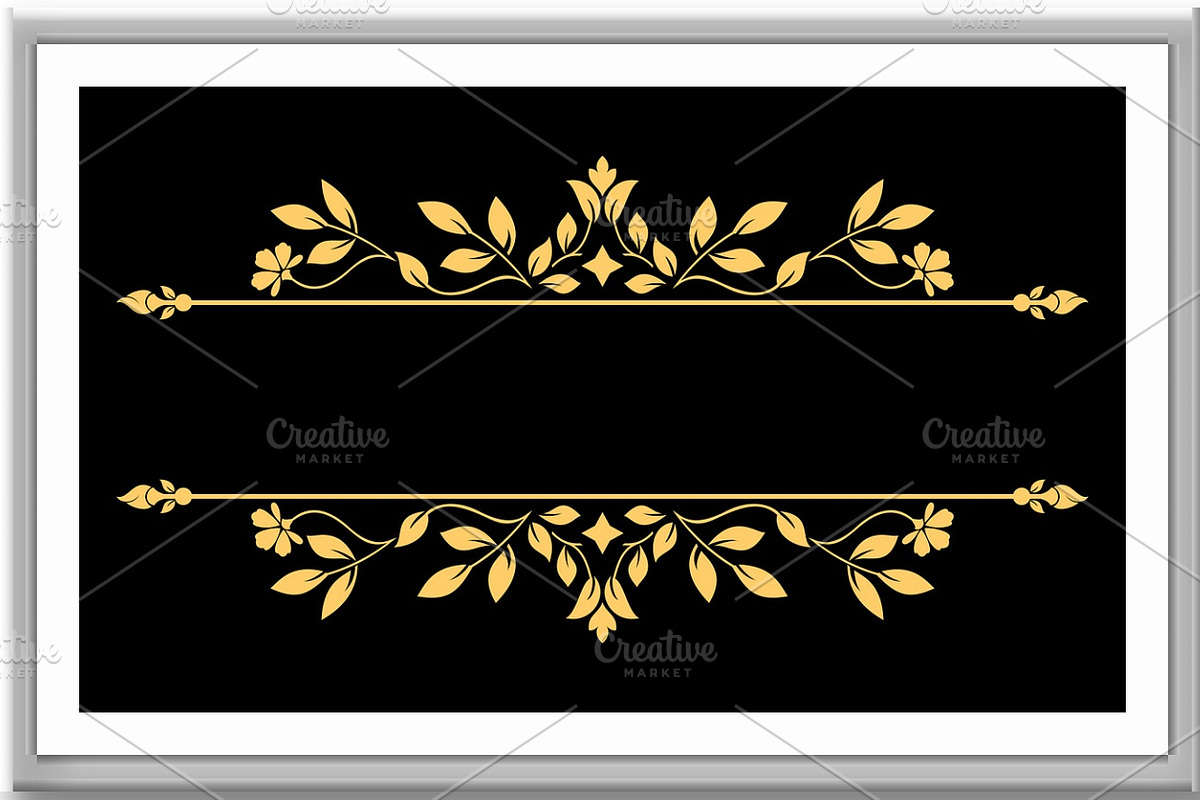 Vintage gold element. Graphic vector, a Pattern Graphic by RODINA (Photo 3 of 3)