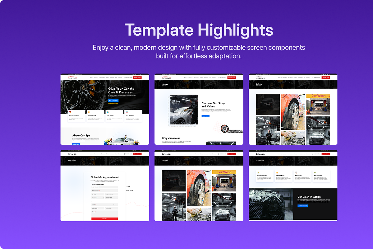 TNC Auto Wash - Figma UI Template, an UI Kit Template by TNCFlow (Photo 2 of 5)