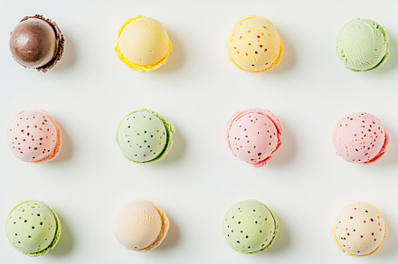 Colorful ice cream scoops, a Food & Drink Photo by Beautiful things