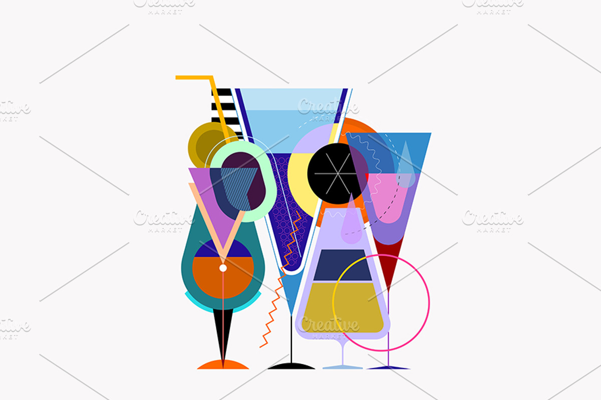 Assorted Colored Cocktails, an Object Graphic by danjazzia (Photo 4 of 4)