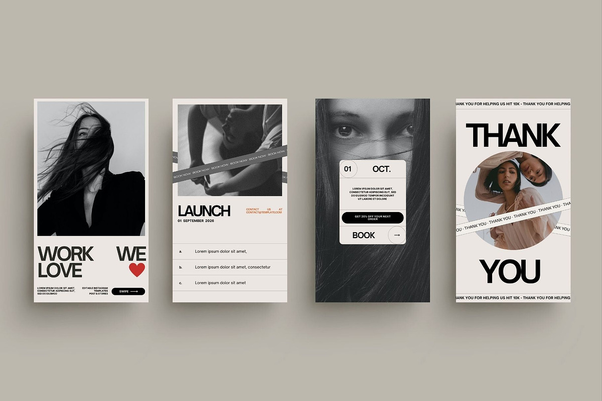 120 Instagram Post + Story Templates, a Social Media Template by Prapti Design (Photo 9 of 13)