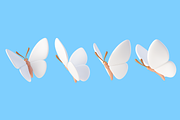 Cute 3D white Butterflies icons, an Animal 3D Model by Hannet (Thumbnail 1 of 5)