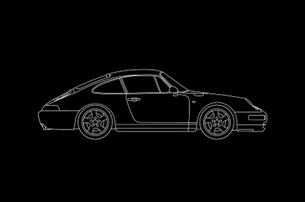Porsche 911 Vector Graphic, a Transportation Illustration by Super Alpine