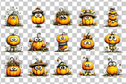 Quirky Pumpkin PNG Clipart, a Seasonal Illustration by Nicolle's Colorful Art (Thumbnail 3 of 4)
