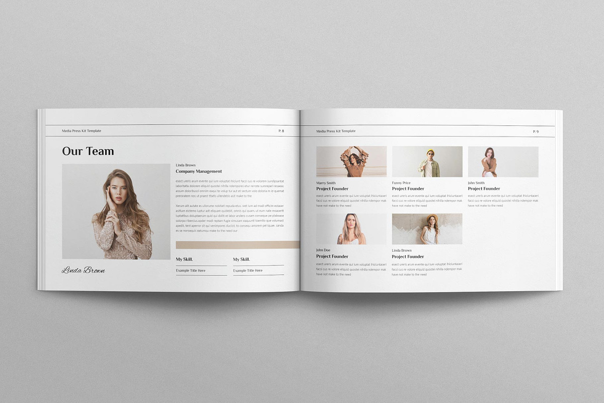 Media Press Kit Template, a Brochure Template by E-Type (Photo 4 of 9)