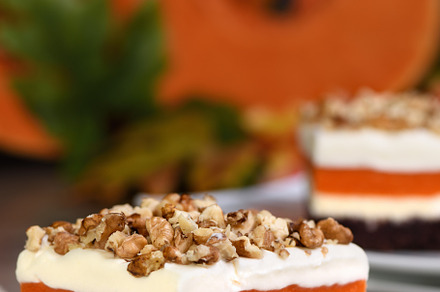 Pumpkin pie lush dessert, a Food & Drink Photo by Apolonia