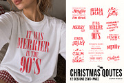 Christmas Quote Bundle, an Object Graphic by Lazy Cat (Thumbnail 1 of 8)