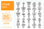 Industrial Crane Hook Icons, an Outline Icon by Designfour (Thumbnail 1 of 7)