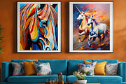 Oil Painting Horse Paintings Wall, a Background Graphic by essegraphic (Thumbnail 5 of 5)