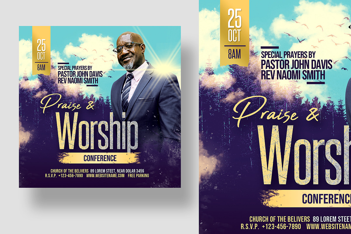 Church Flyers Bundle - Vol 6, a Flyer Template by Satgur Graphic Design (Photo 9 of 11)