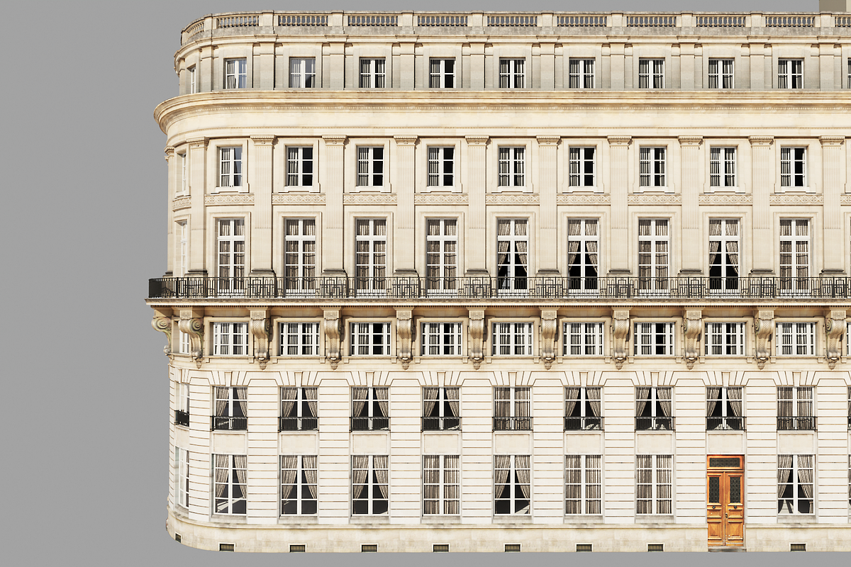 Neoclassic Corner Facade, an Architecture 3D Model by happy brush (Photo 5 of 7)