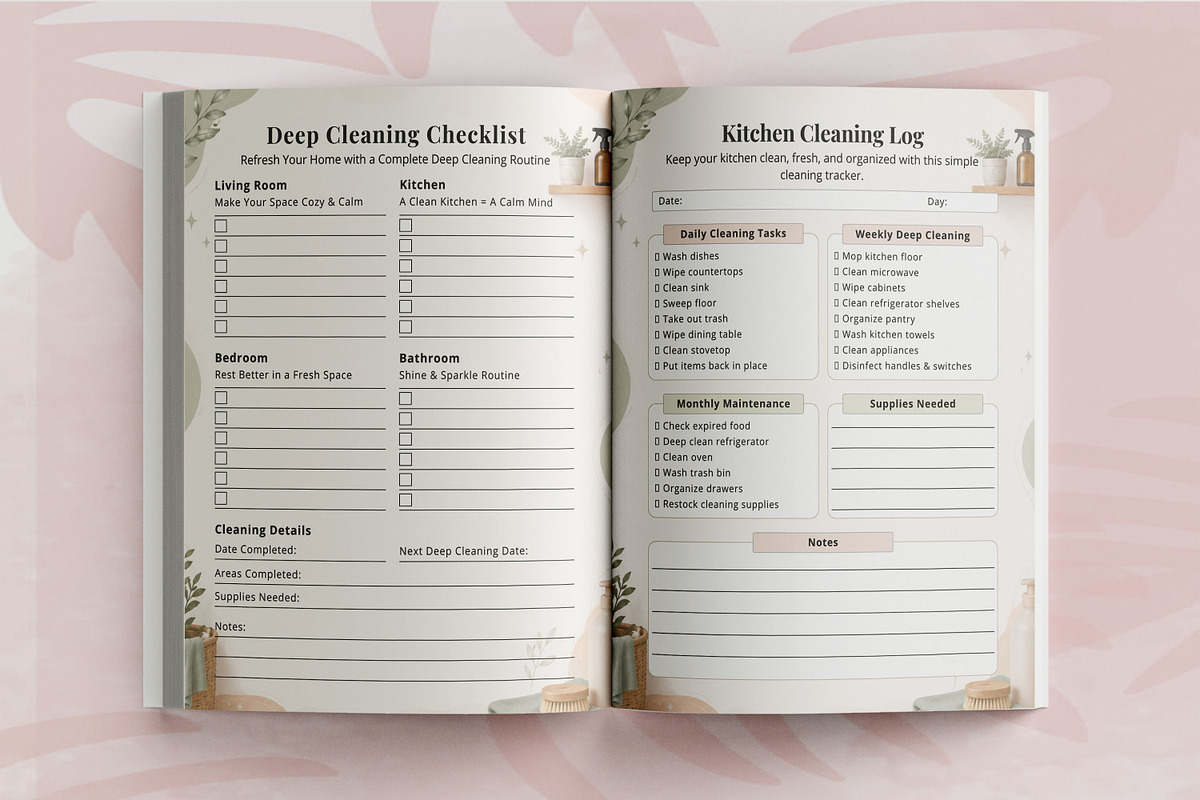The Ultimate Home Cleaning Planner, a Marketing Template by Book2bees (Photo 4 of 4)