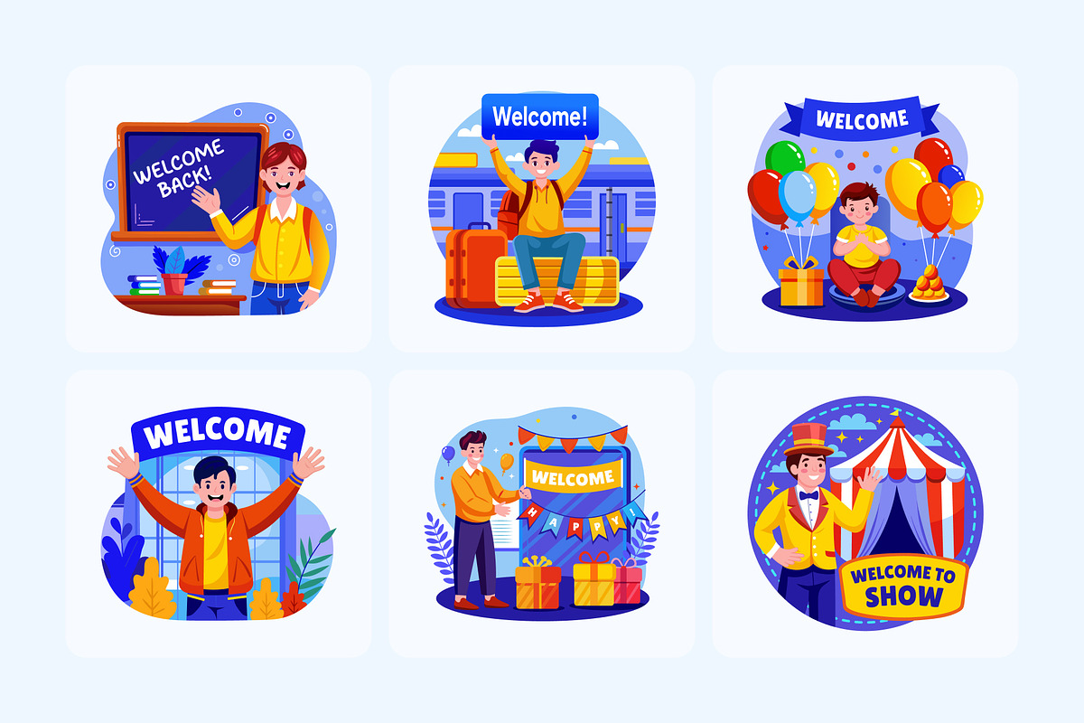 Animated Welcome Illustration Art, a Person Illustration by Vectors Market (Photo 4 of 5)