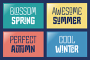 Happy Season Font Family, a Sans Serif Font by Asenbayu (Thumbnail 4 of 14)