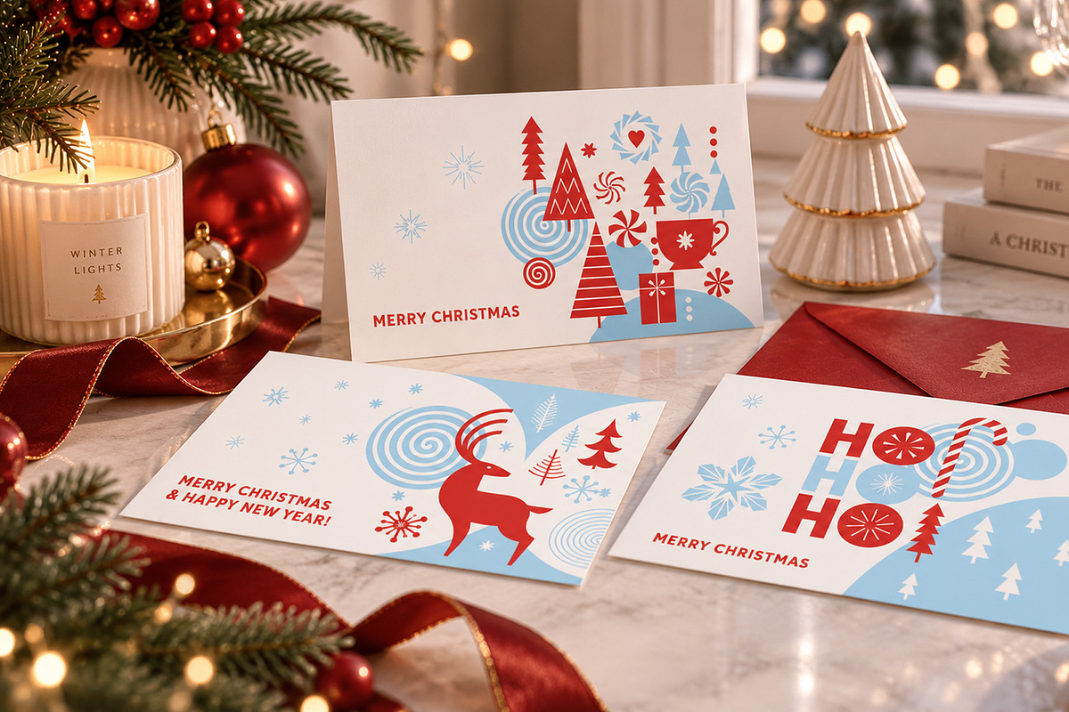 Modern Christmas Graphics & Cards, a Seasonal Illustration by lenlis (Photo 8 of 11)