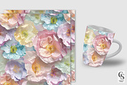 Pastel Torn Paper Flowers Patterns, a Pattern Graphic by Creative Store (Thumbnail 4 of 5)