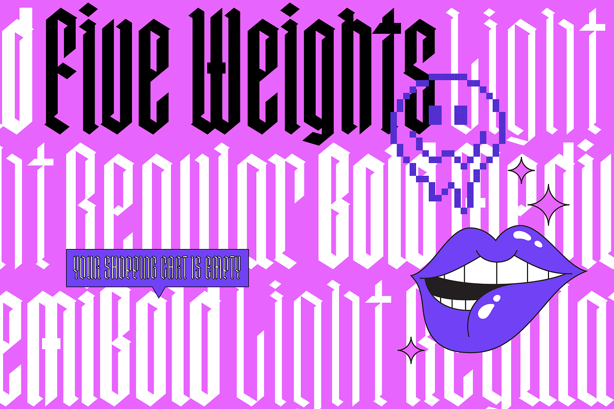 Birdman Modern Black Letter, a Font by YockMercado (Photo 5 of 6)