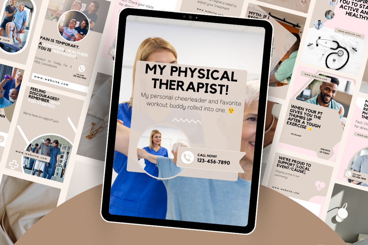 Physical Therapy Social Media Posts, a Social Media Template by Local Marketing Templates (Photo 9 of 10)