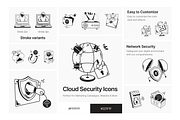 Internet and Cloud Security Icons, a Solid Icon by Prosymbols (Thumbnail 4 of 7)