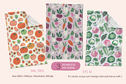 Harvest season patterns and objects, a Food Illustration by Alenkakarabanova (Thumbnail 3 of 8)