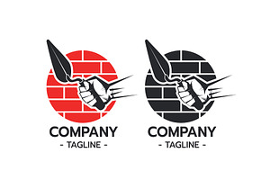 Bricklayer logo template vector