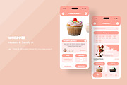 Whippie - Cake Shop Mobile Apps, an UI Kit Template by twinstd (Thumbnail 2 of 4)