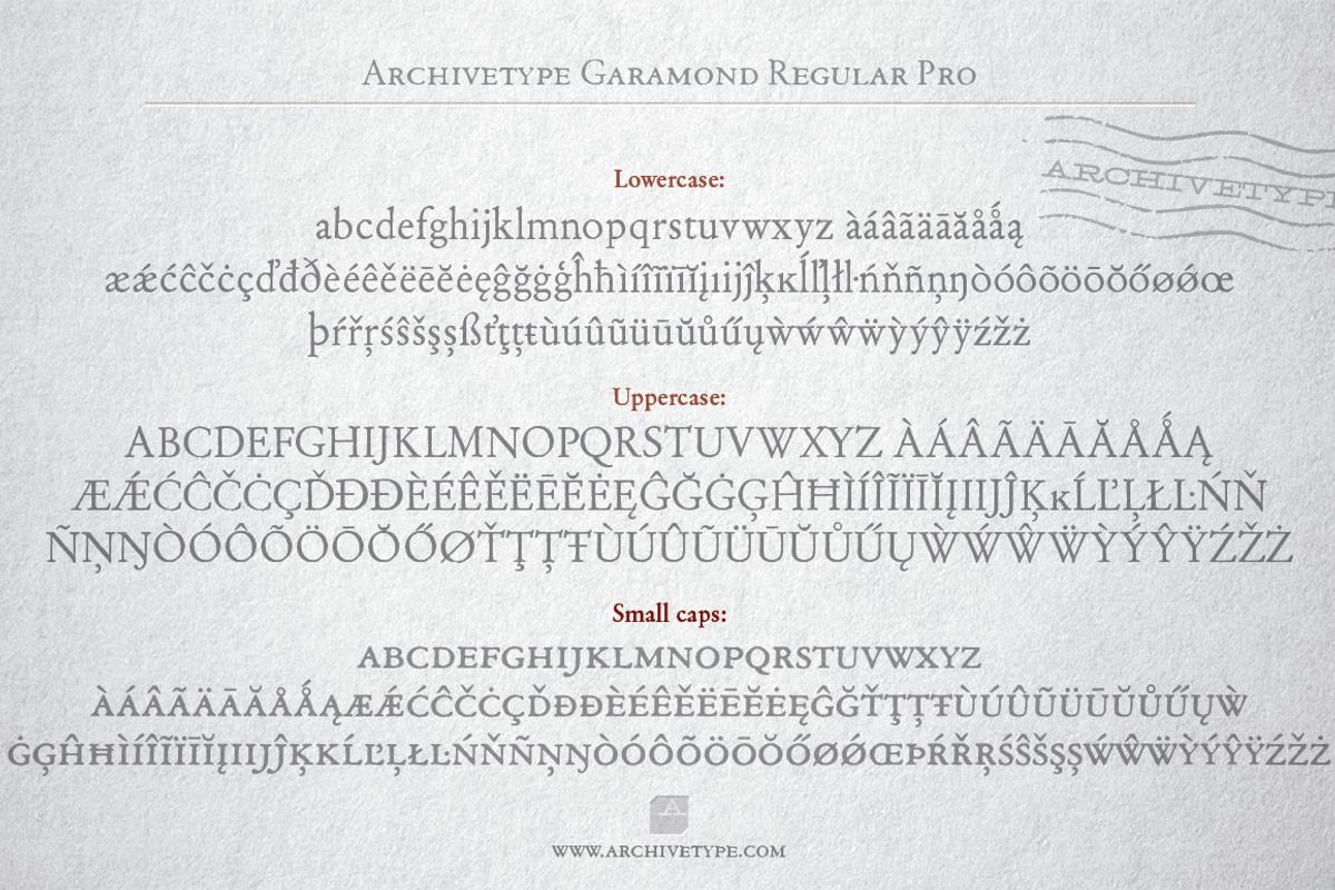 Archive Garamond Pro Family of 4 preview 7